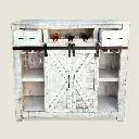 Barra de bar de madera crossback vintage Blanco Moblibar Moderno Vintage-atras.webp