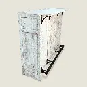 Barra de bar de madera crossback vintage Blanco Moblibar Moderno Vintage-lateral.webp