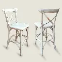 bancos de madera crossback vintage Blanco Moblibar Moderno Vintage.webp