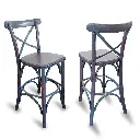 bancos de madera crossback Gris Vintage Moblibar Moderno Vintage.webp