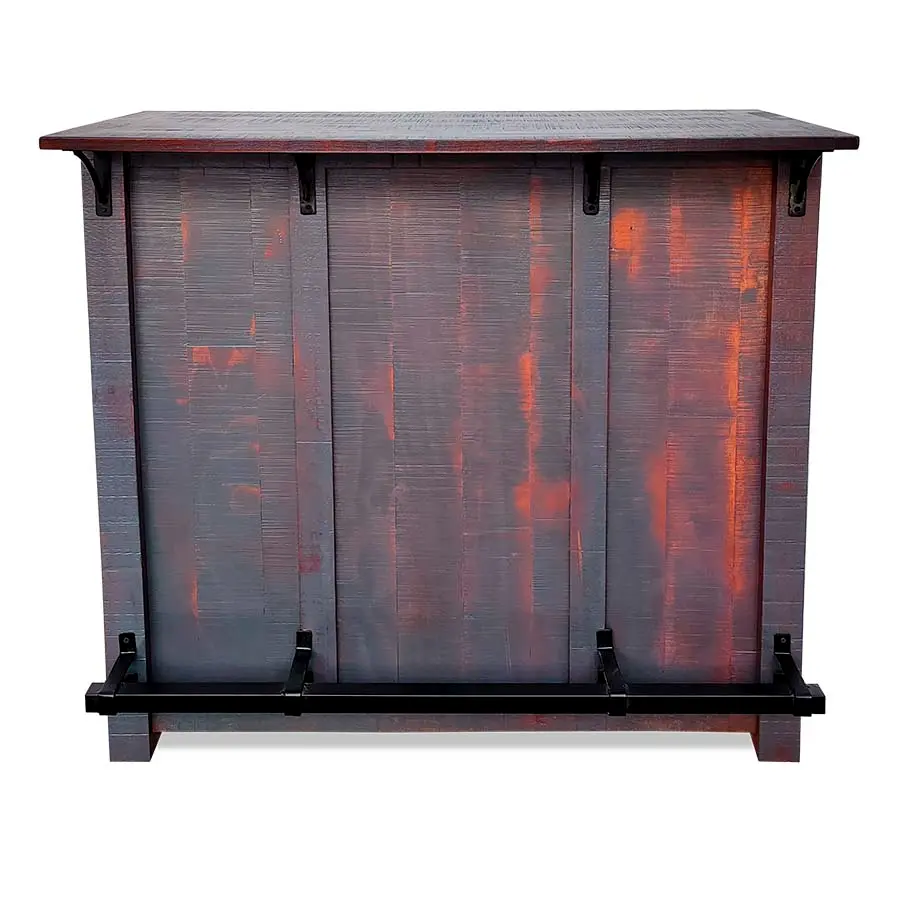 Barra de bar de madera crossback Gris Vintage Moblibar Moderno Vintage-frente.webp