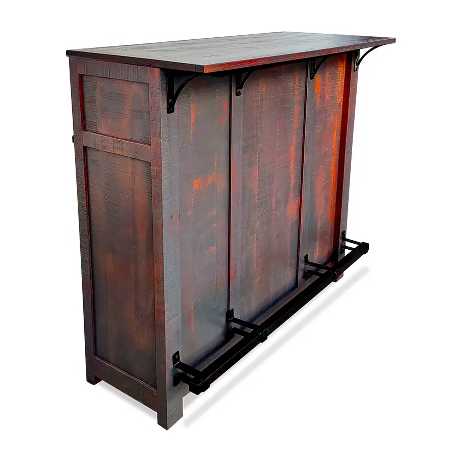 Barra de bar de madera crossback Gris Vintage Moblibar Moderno Vintage-lado.webp