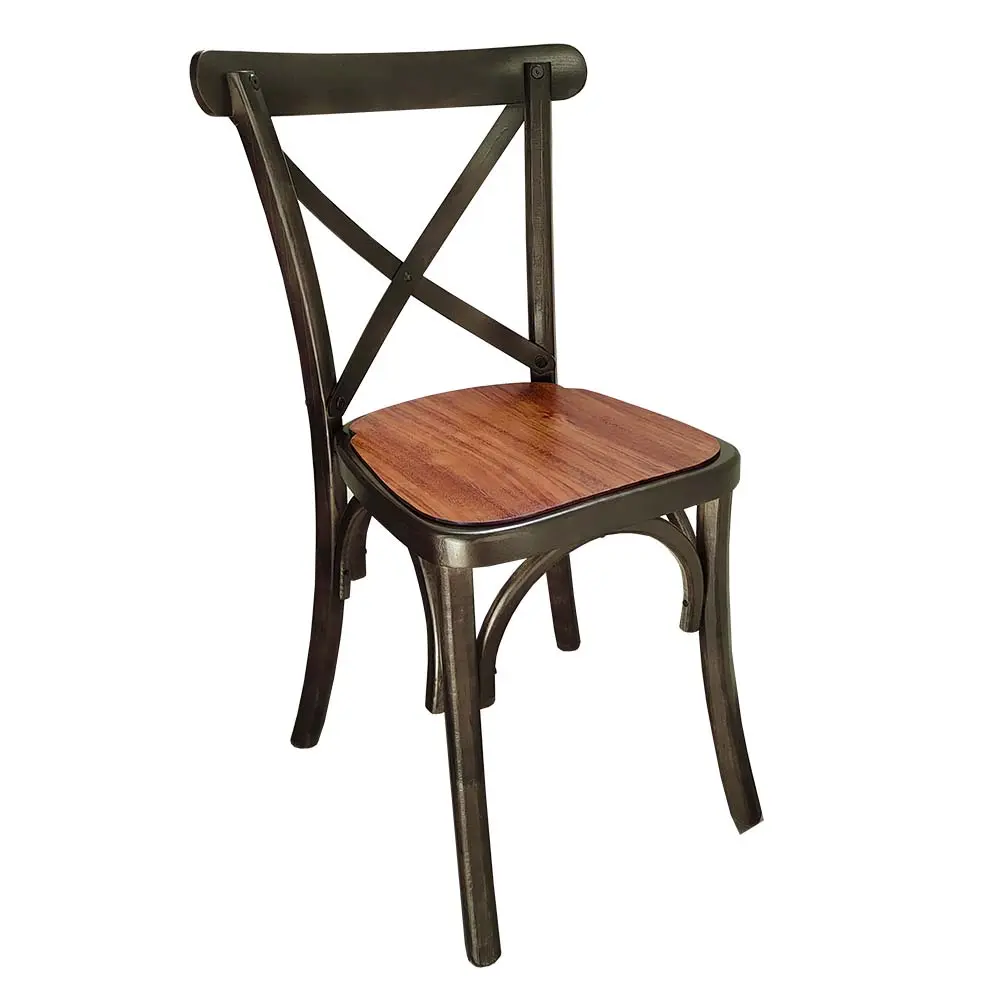 Silla de Madera Crossback Wood para Restaurantes Bares y Cafeterias 