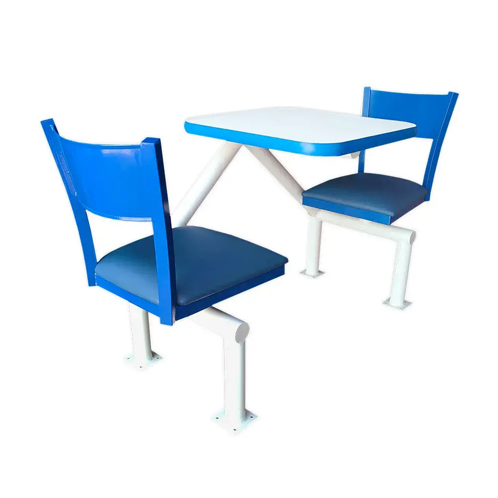 Sillas y Mesas para comedores Industriales 2 Personas Mod: B