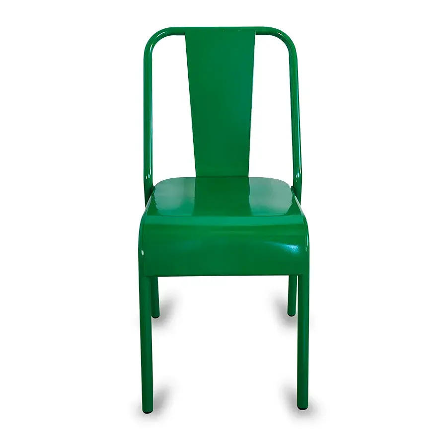 Silla de Metal Nisso Resp. Liso para Restaurantes Bares y Cafeterias 