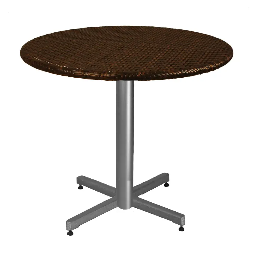 Mesa de rattan Redonda Baja para Restaurantes Bares y Cafeterias 