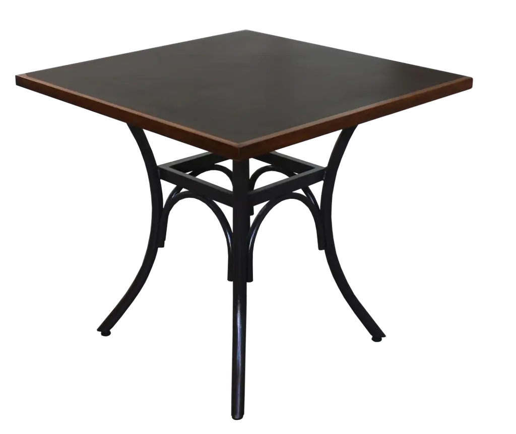 Mesa Cuadrada Mirad de Madera baja para Restaurantes Bares y Cafeterias 