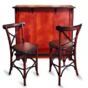 Paquete de Barra para bar y 2 bancos estilo vintage Alki para Restaurantes Bares y Cafeterias 