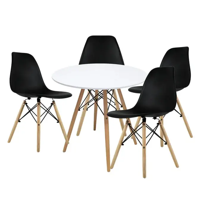 Paquete Eames melamina 4 sillas+1mesa para Restaurantes Bares y Cafeterias