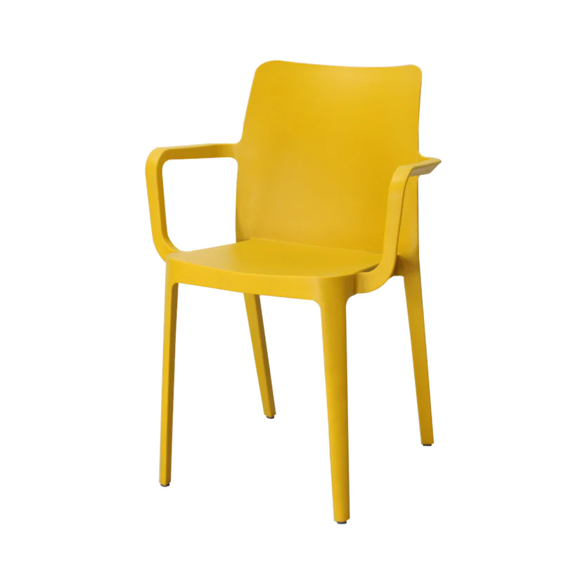 Silla de plastico Bella con brazo para restaurante, bar, cafeteria o negocio