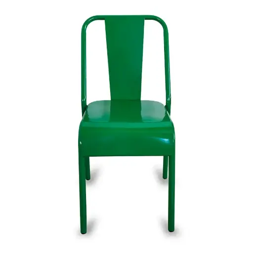 Silla de Metal Nisso Resp. Liso para Restaurantes Bares y Cafeterias 