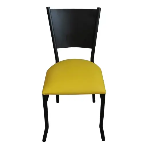 Silla de Metal Tint Black para Restaurantes Bares y Cafeterias 
