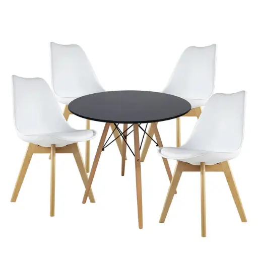 Paquete Lisboa cristal 4 sillas+1mesa para Restaurantes Bares y Cafeterias 